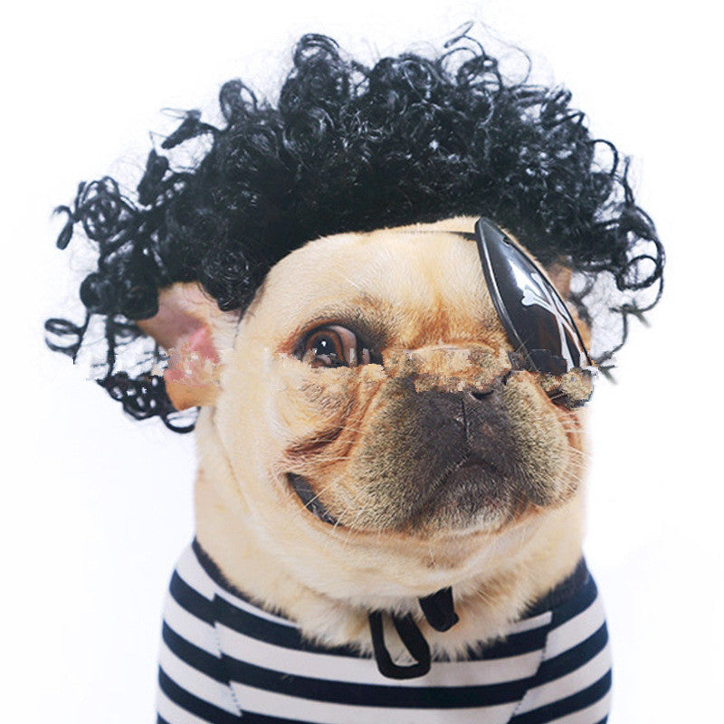 Pet Wig Afro Head Bangs Pigtail Bests Sale