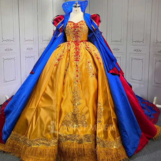 Crystal Princess Dress with Shawl
