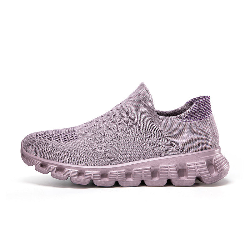 Slip-on Plus Size Flying Woven Women's Shoes - Bests Sale