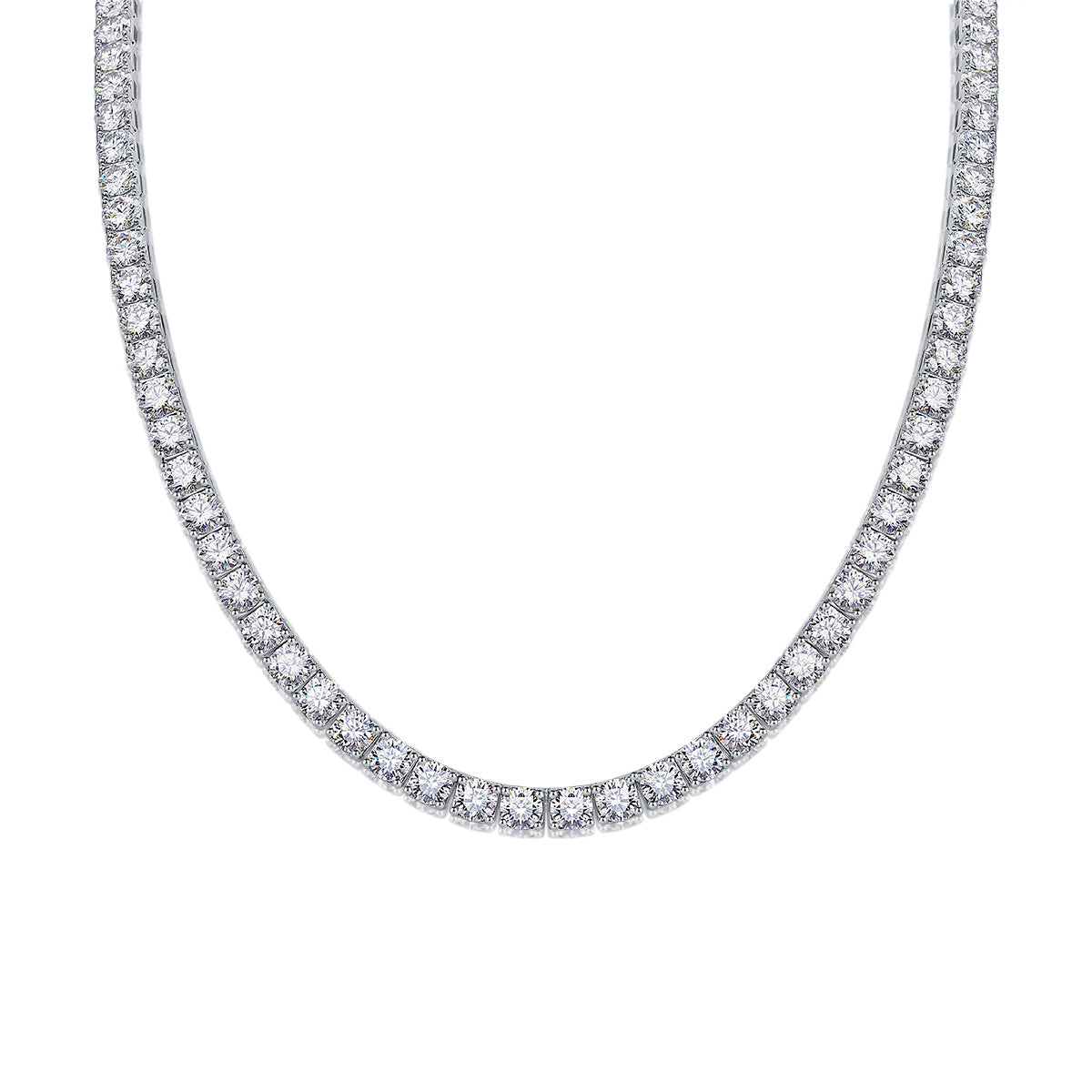 Twin 925 Silver Moissanite Long Star River Necklace - Bests Sale