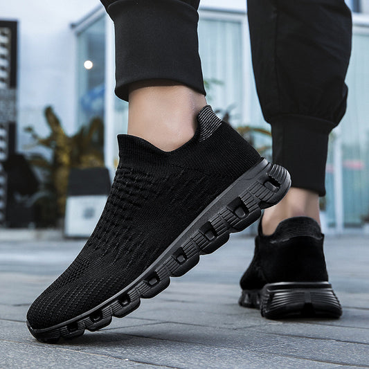 Slip-on Plus Size Flying Woven Women's Shoes - Bests Sale