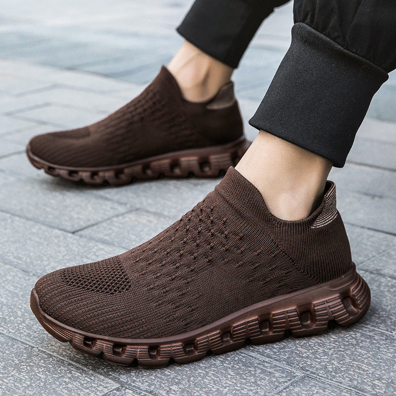 Slip-on Plus Size Flying Woven Women's Shoes - Bests Sale