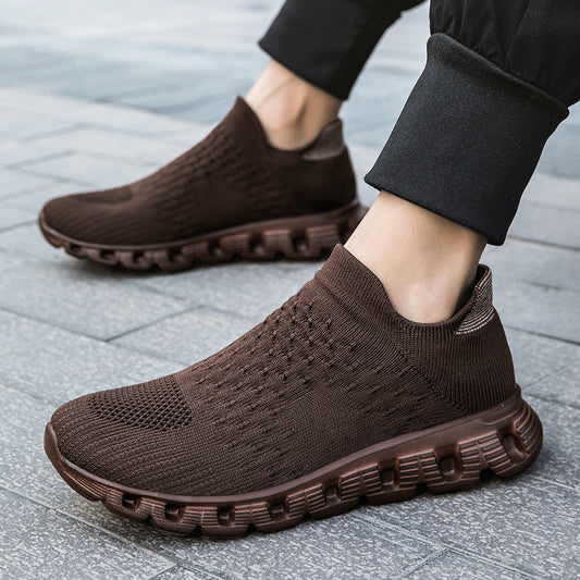 Slip-on Plus Size Flying Woven Women's Shoes - Bests Sale