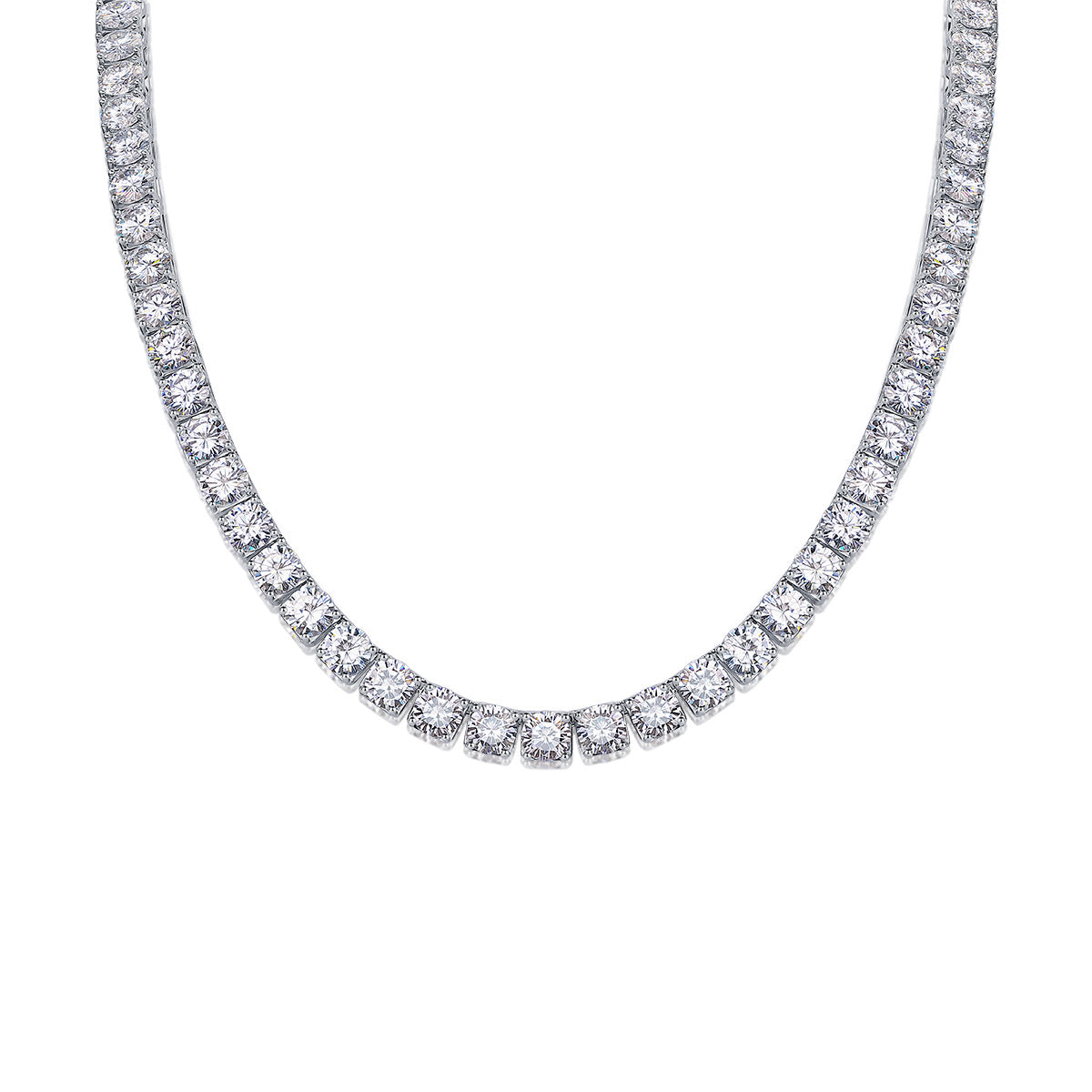 Twin 925 Silver Moissanite Long Star River Necklace - Bests Sale