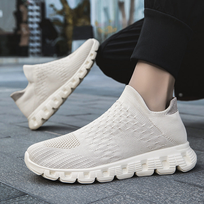 Slip-on Plus Size Flying Woven Women's Shoes - Bests Sale