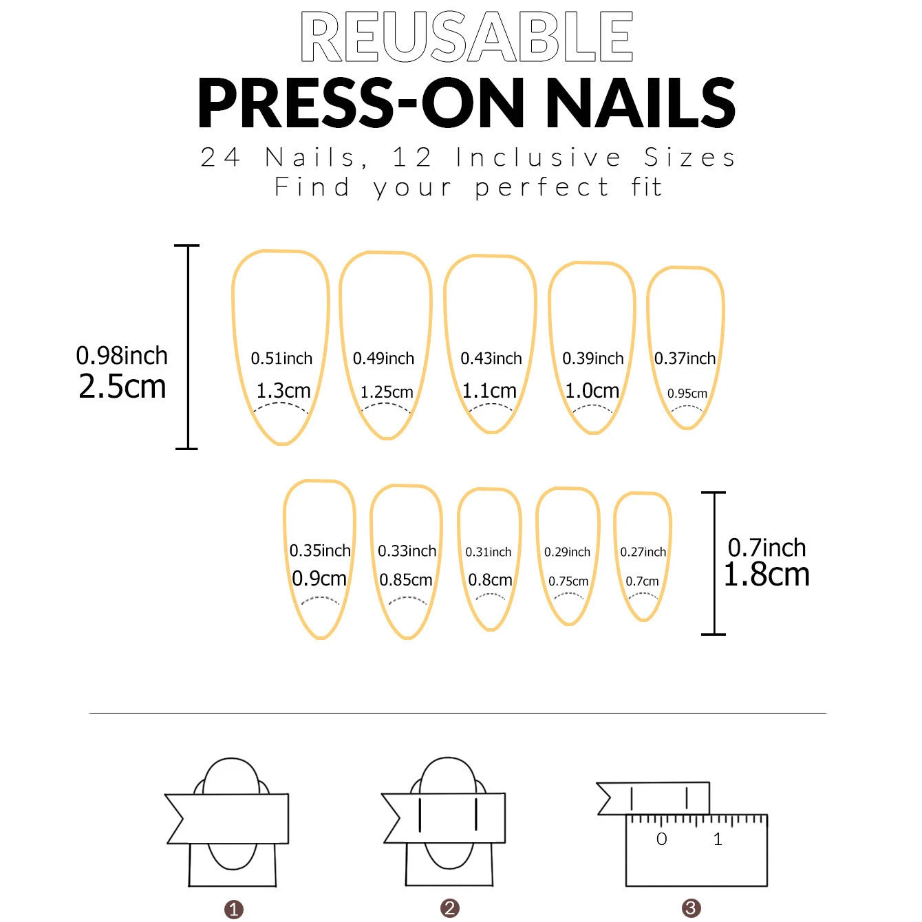 24Pcs ARTAUG Pink Stiletto Press-On Nails - Love Design Handmade Medium Length