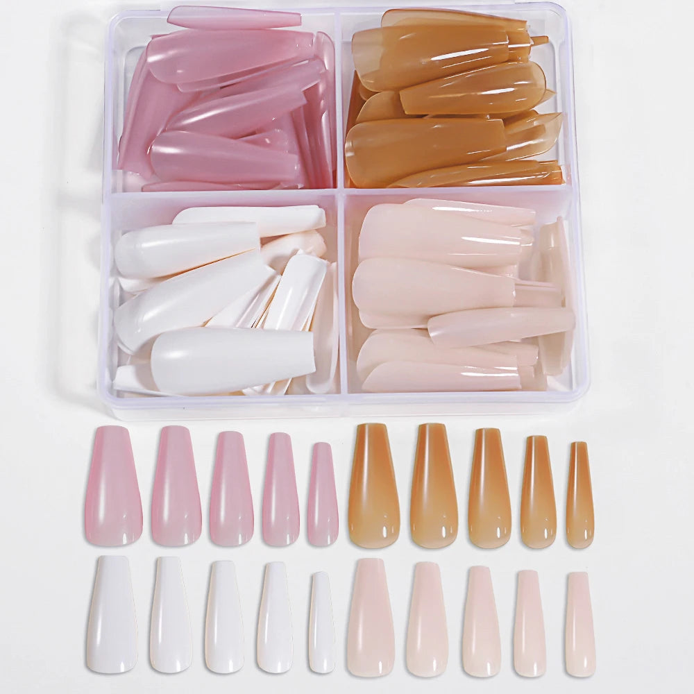 96Pcs/box Halloween Series False Nails #24*4 Press on Nails Ghosts Pumpkin Spider Design Full Cover Almond/Coffin Fake Nail Tips