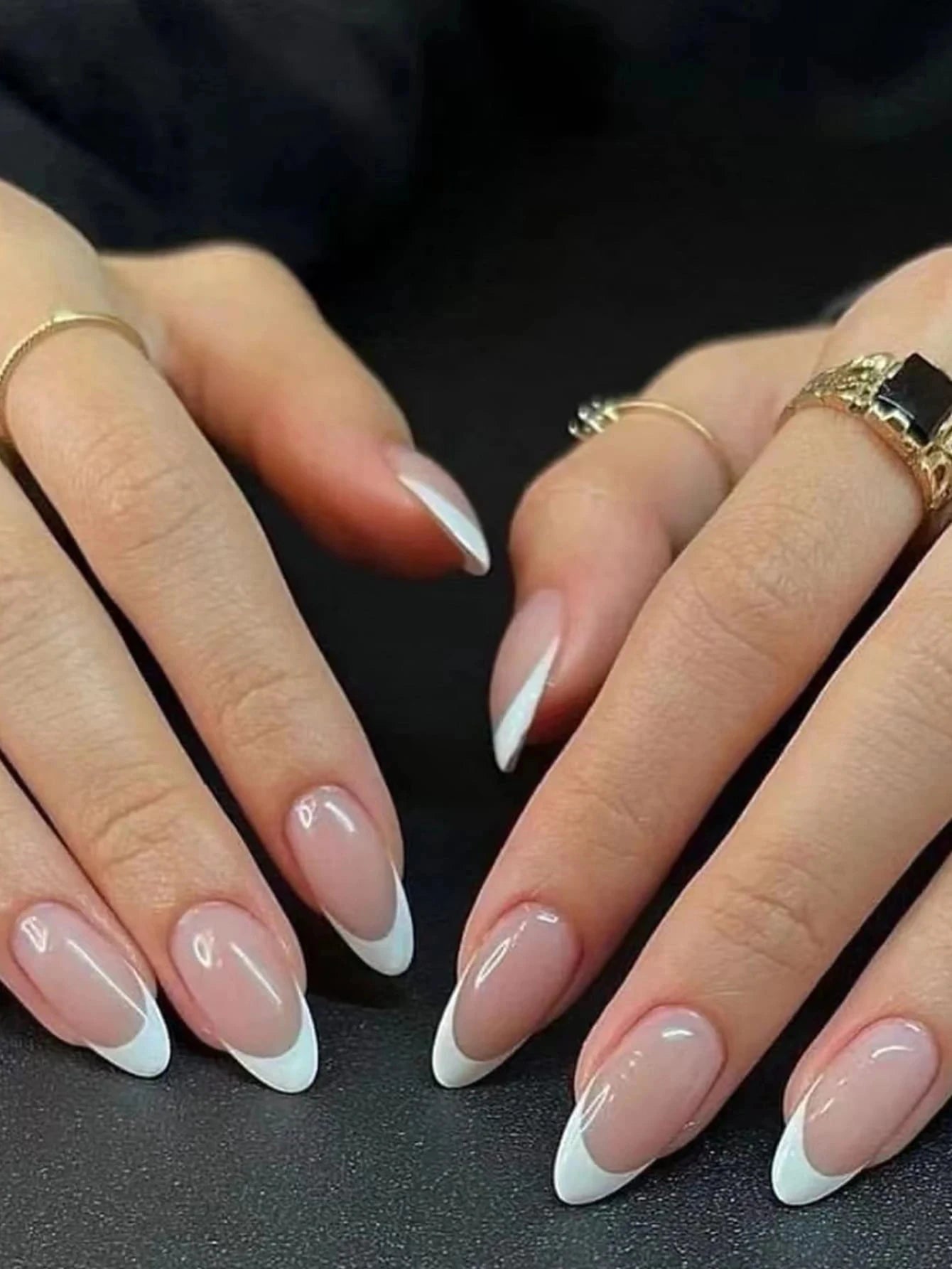 24Pcs ARTAUG Pink Stiletto Press-On Nails - Love Design Handmade Medium Length