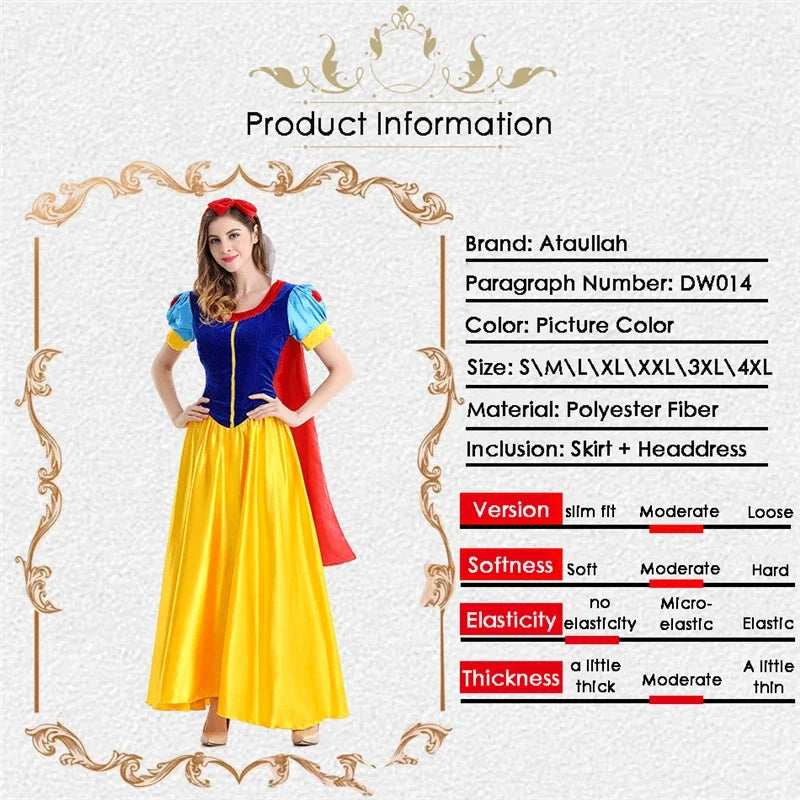 Princess Snow White Halloween Party Costume Adult