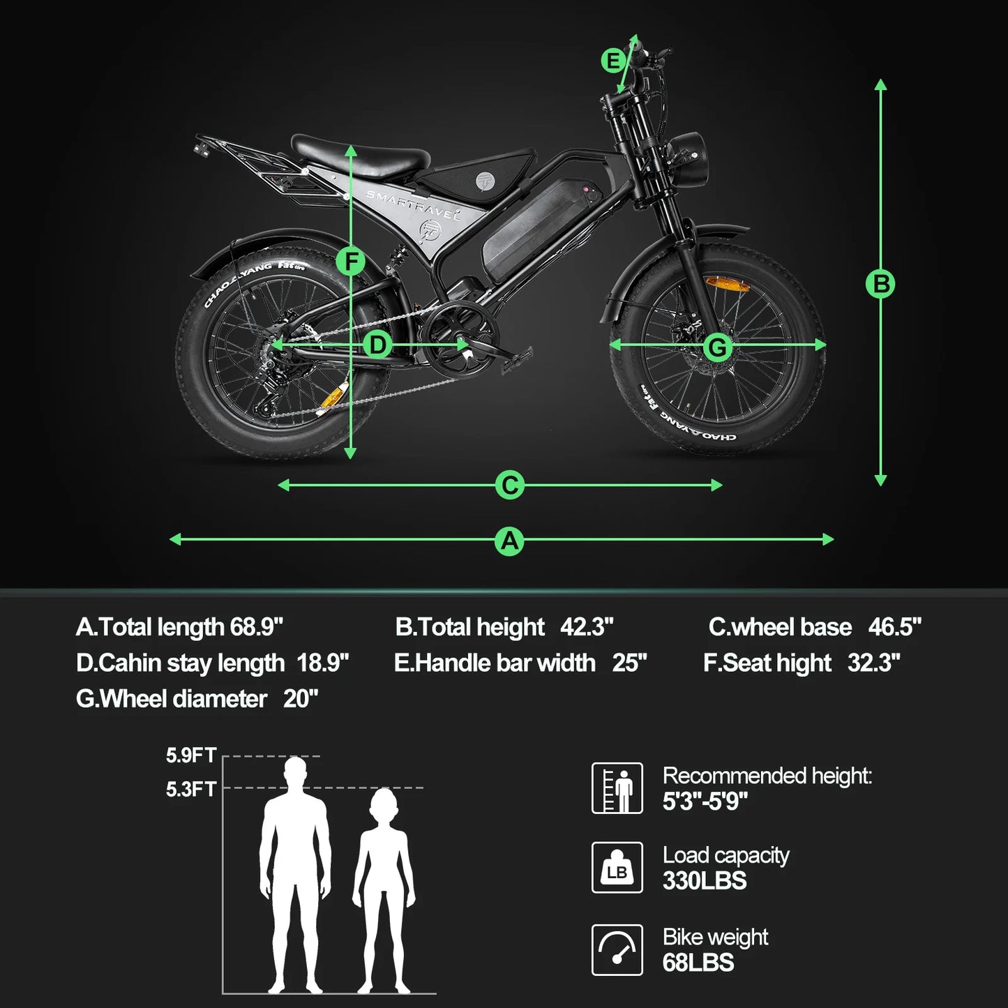 Mountain Electric Bike 1000W 48V 15Ah - Fat Tire Off-Road E-Bicycle Motorcycle Style