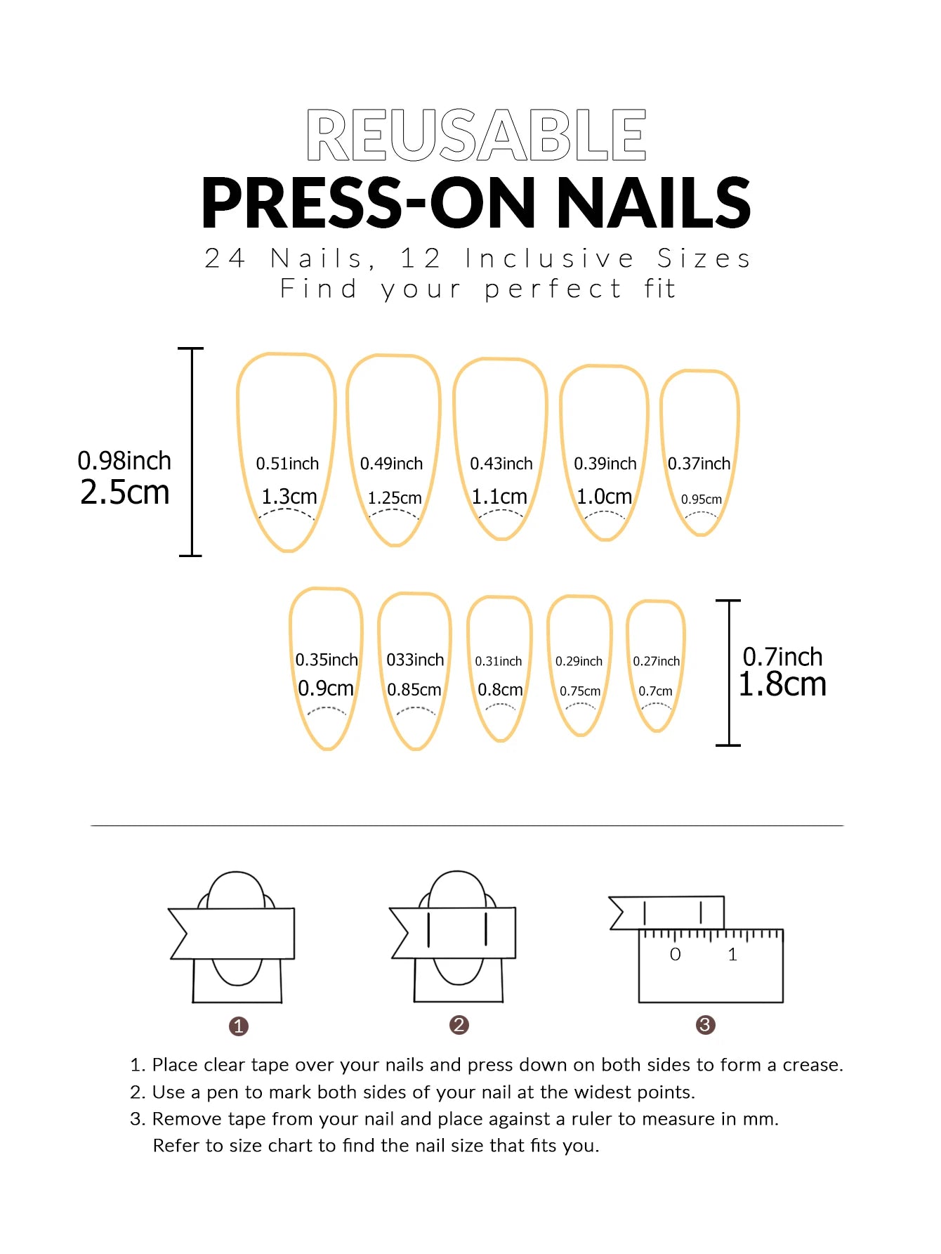 24Pcs ARTAUG Pink Stiletto Press-On Nails - Love Design Handmade Medium Length