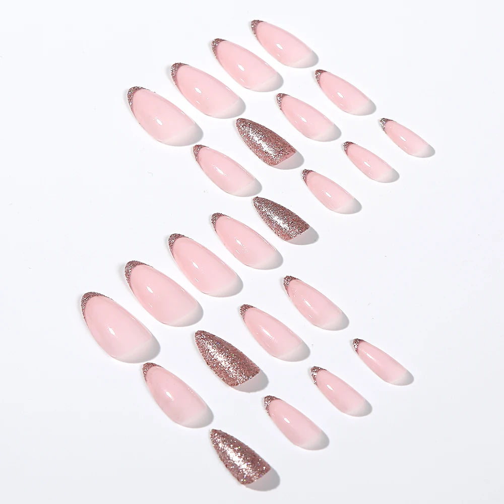 24 uñas postizas góticas oscuras con diseño de araña, 8 estilos, color nude, cuadradas y cortas, cobertura total, para usar