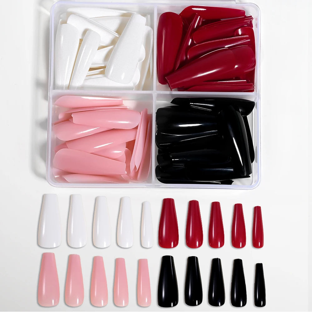 96Pcs/box Halloween Series False Nails #24*4 Press on Nails Ghosts Pumpkin Spider Design Full Cover Almond/Coffin Fake Nail Tips