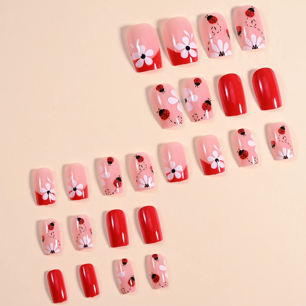 96Pcs/box Halloween Series False Nails #24*4 Press on Nails Ghosts Pumpkin Spider Design Full Cover Almond/Coffin Fake Nail Tips