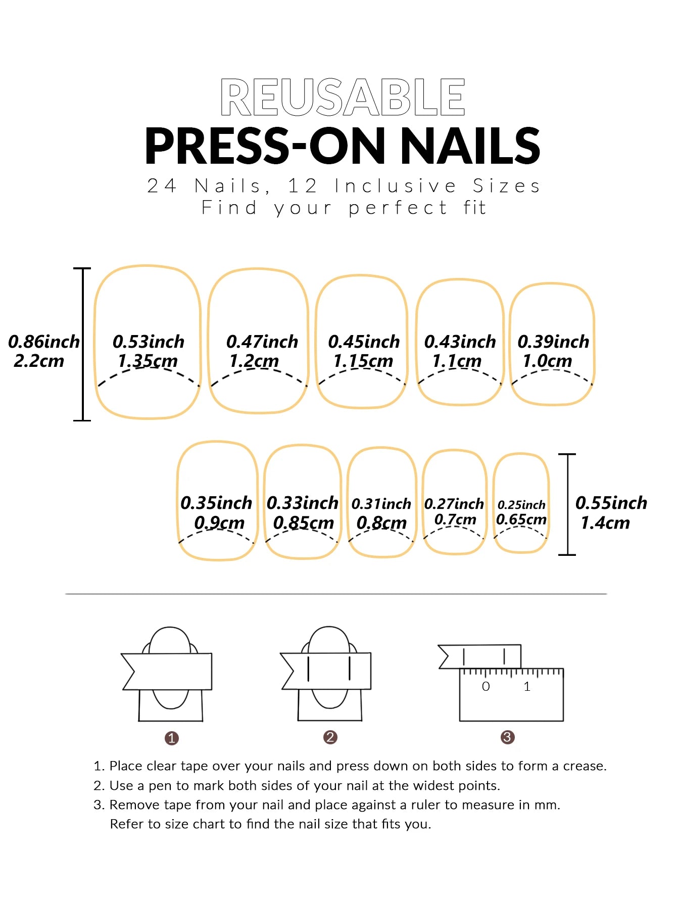 24Pcs ARTAUG Pink Stiletto Press-On Nails - Love Design Handmade Medium Length