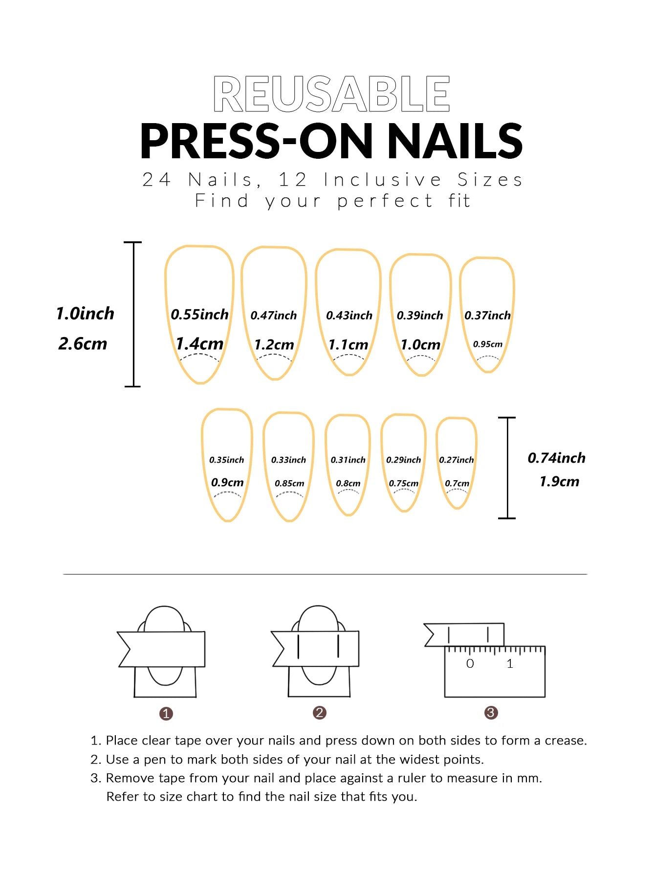 24Pcs ARTAUG Pink Stiletto Press-On Nails - Love Design Handmade Medium Length