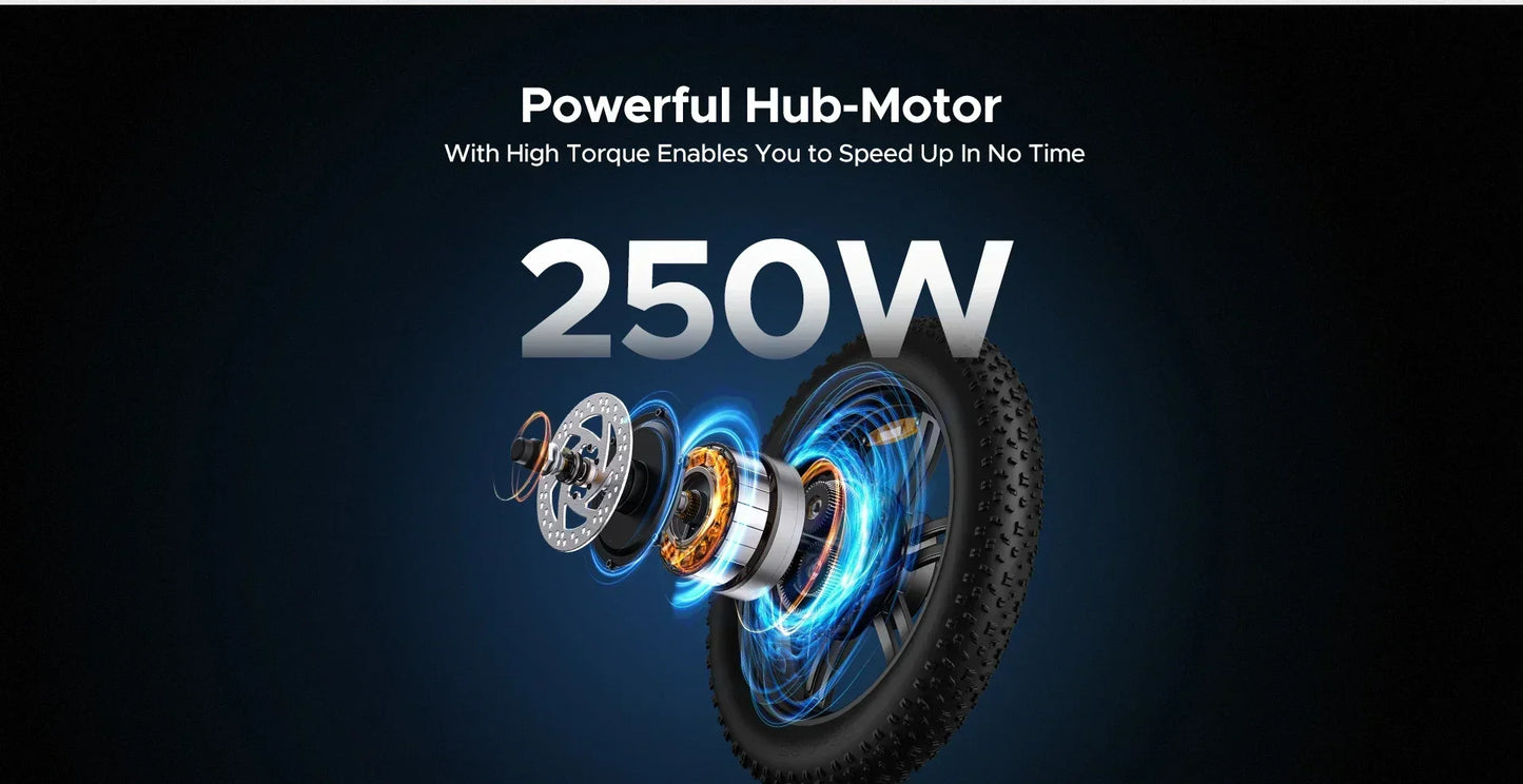 Electric Bicycle ENGWE L20 250W 48V 13AH - Fat Tire Ebike 140km Range