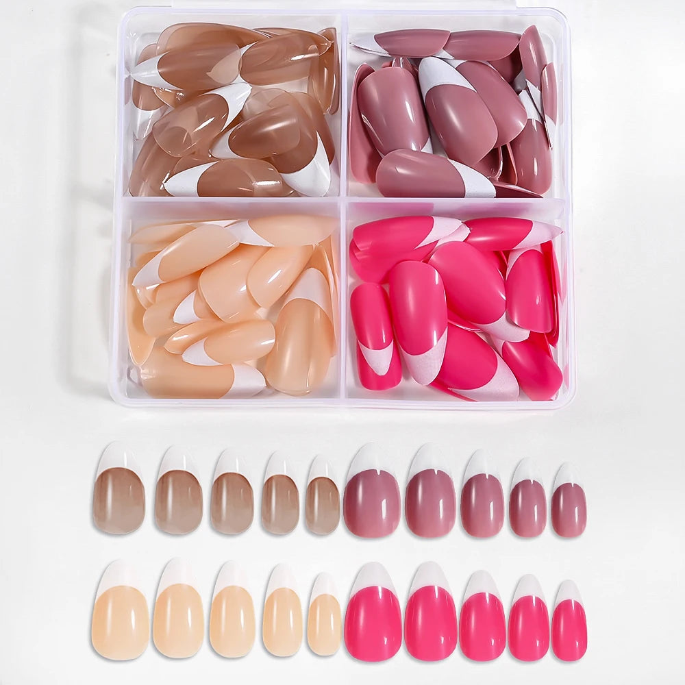 96Pcs/box Halloween Series False Nails #24*4 Press on Nails Ghosts Pumpkin Spider Design Full Cover Almond/Coffin Fake Nail Tips