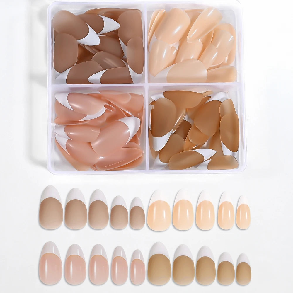 96Pcs/box Halloween Series False Nails #24*4 Press on Nails Ghosts Pumpkin Spider Design Full Cover Almond/Coffin Fake Nail Tips