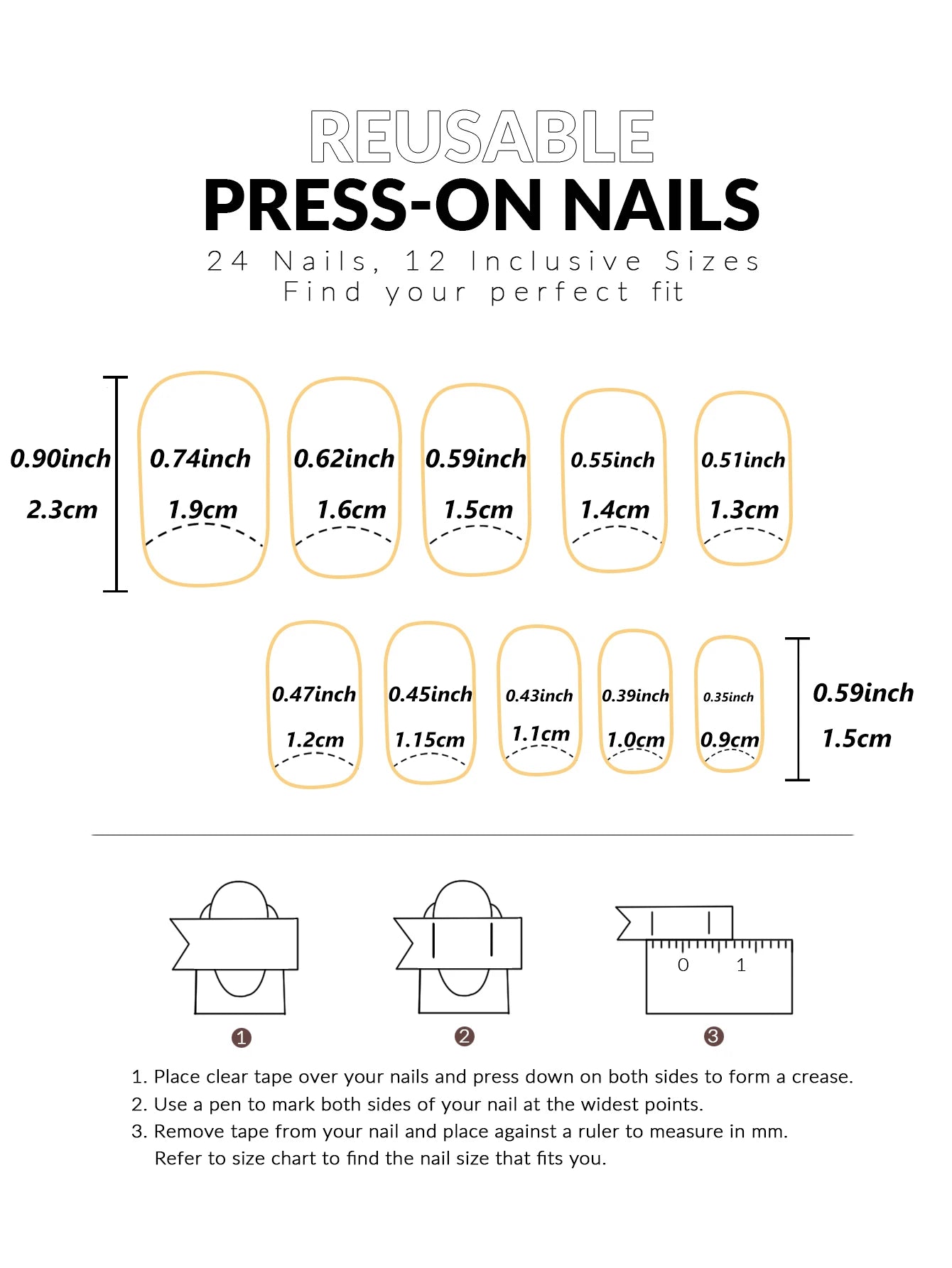 24Pcs ARTAUG Pink Stiletto Press-On Nails - Love Design Handmade Medium Length
