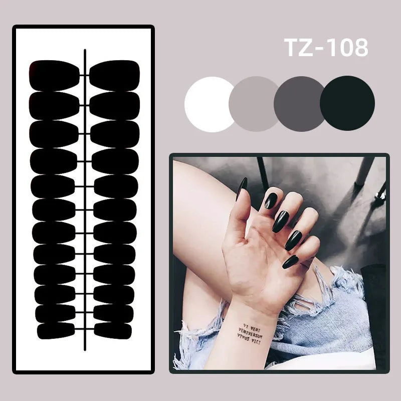 24pcs Almond False Nails Halloween Blood Red Short Full Cover Nail Tips with Spider Designfake Nail Art Wearable Press on Nails