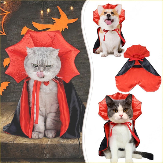 Cute Halloween Pet Costumes Cosplay Vampire Cloak For Small Dog Cat Kitten Puppy Dress Kawaii Pet Clothes Cat Accessoties Gift Bests Sale