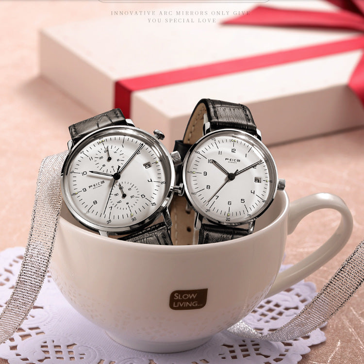 Men's And Women's Fashion Simple Waterproof Belt Watch - Bests Sale