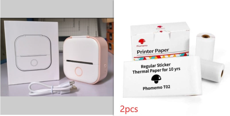 Portable Mini Thermal Label Printer Home Photo Printer Student Wrong Question Printer Bluetooth-compatible Mini Label Printer Price Tag Coffee Jasper