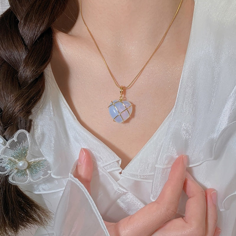 Fashion Moonstone Necklace For Cartoon Princess Love Girl Necklace Novelty Jewelry - Bests Sale