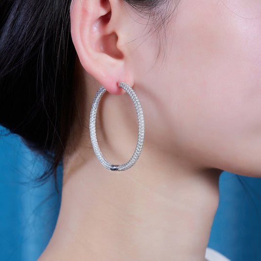 S925 Silver Fading Mosang Stone Earrings - Bests Sale