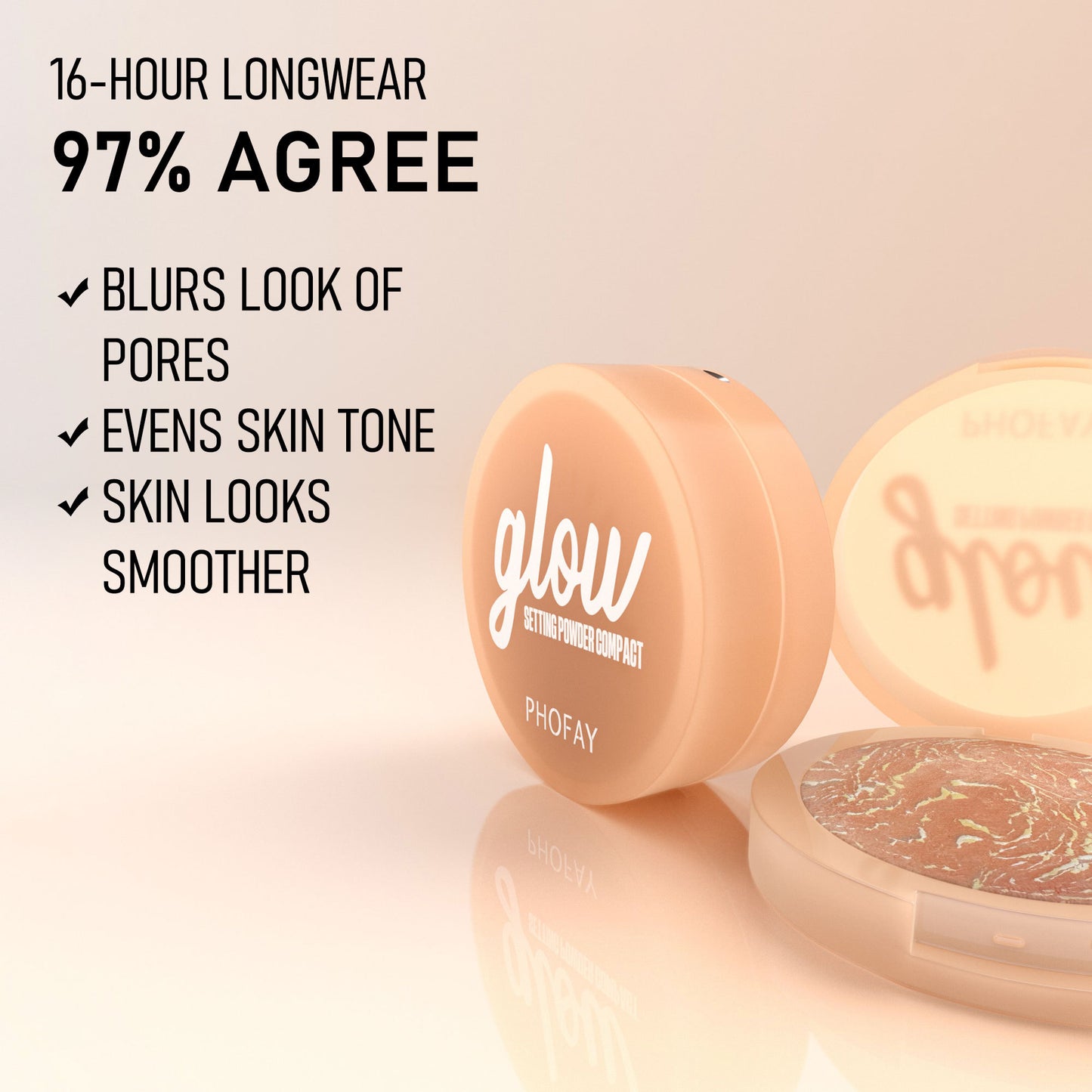 PHFOAY Baking Setting Powder Compact - Bests Sale