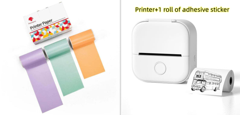 Portable Mini Thermal Label Printer Home Photo Printer Student Wrong Question Printer Bluetooth-compatible Mini Label Printer Price Tag Coffee Jasper