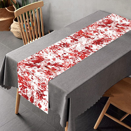 Halloween Horror Bloody Hand Printed Tablecloth Decoration Coffee Jasper