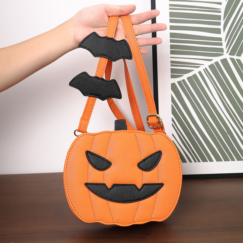 2023 Halloween Bags Funny Pumpkin Cartoon Shoulder Crossbody Bag With Bat Personalized Creative Female Bag Bests Sale