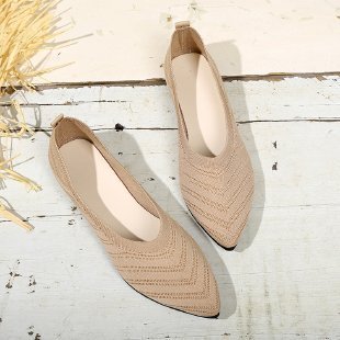 Pointed Toe Low-cut Women's Breathable Flat Shoes - Bests Sale