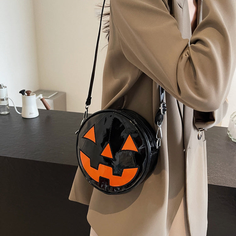 Halloween Pumpkin Small Round Bag Girls Funny Cute Shoulder Bag Personality Creative Messenger Crossbody Bags For Women Bests Sale