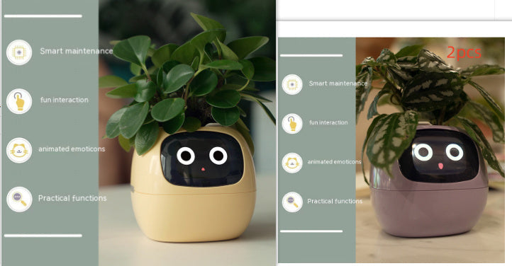 Smart Planter Endless Fun Over 49 Rich Expressions 7 Smart Sensors And AI Chips Make Raising Plants Easy And Fun Coffee Jasper