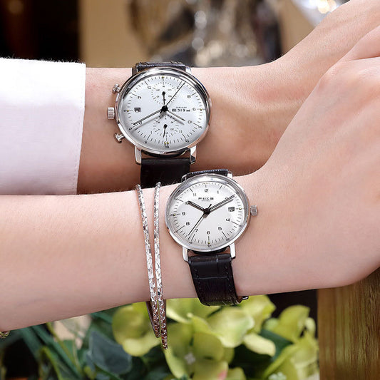 Men's And Women's Fashion Simple Waterproof Belt Watch - Bests Sale