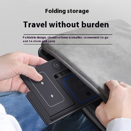 15W 3 In 1 LED Fast Wireless Charger Stand Foldable Charging Station For Smart Phone 15 14 13 12 11 IWatch 9 8 7 6 5 Airpods Pro Coffee Jasper