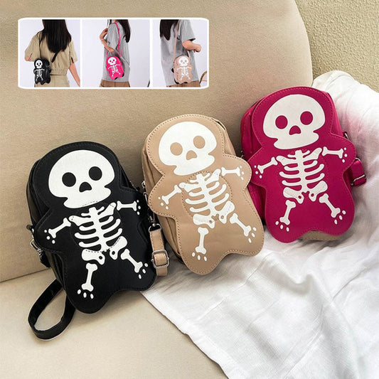 Halloween Skull Shoulder Bag Girls Fashion Funny Cute Messenger Crossbody Bags Women Small Phone Bag Bests Sale