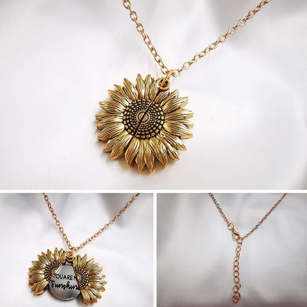 You Are My Sunshine Sunflower Necklace Women Men - Bests Sale
