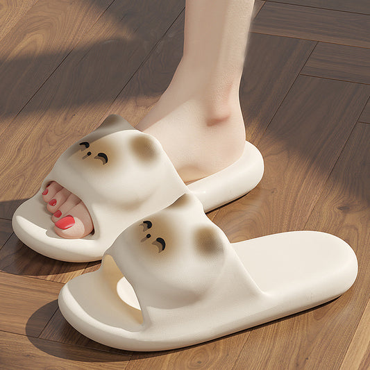Cartoon Cat Slippers Home Non-slip Floor Bathroom Slipper Summer Bedroom House Shoes - Bests Sale