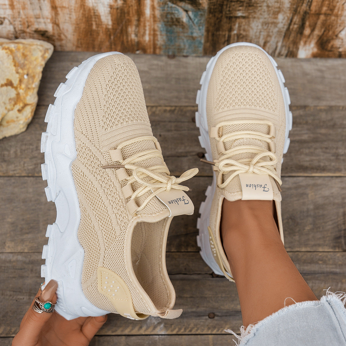 Flyknit Mesh Women's Thin Breathable Sports Casual Shoes - Bests Sale