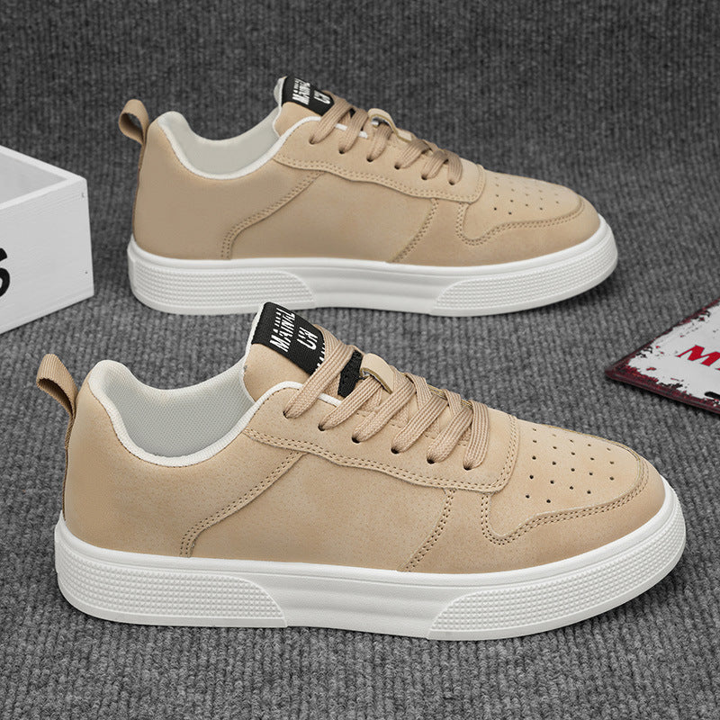 Men's Lace-up Flat Shoes Fashion Casual Round-toe Walking And Jogging Shoes Sneakers - Bests Sale