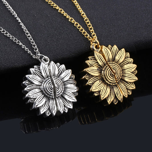 You Are My Sunshine Sunflower Necklace Women Men - Bests Sale