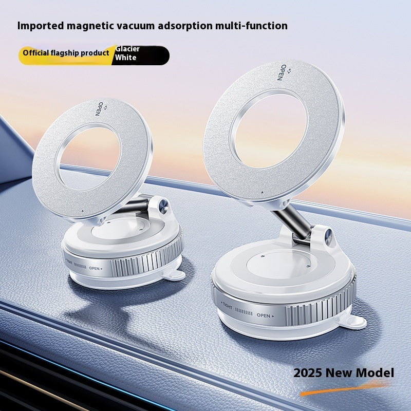 Magnetic Phone Holder With Vacuum Suction Foldable Adjustable Car Mount Magnetic Bracket Suction Nonslip For Busy Commuters Coffee Jasper