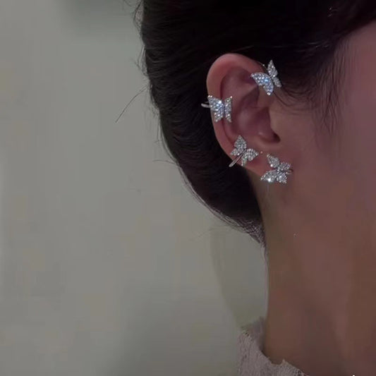 Fashion Earring Butterfly Ear Clip And Ear Hook Jewelry - Bests Sale