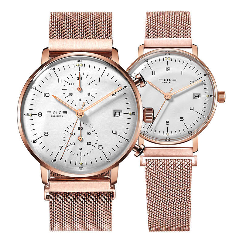 Men's And Women's Fashion Simple Waterproof Belt Watch - Bests Sale