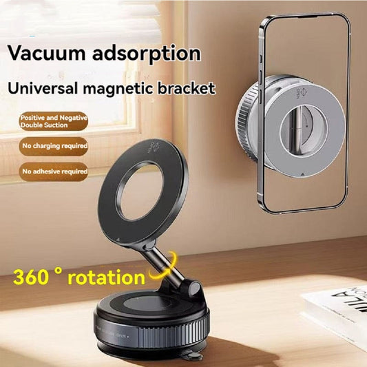 Magnetic Phone Holder With Vacuum Suction Foldable Adjustable Car Mount Magnetic Bracket Suction Nonslip For Busy Commuters Coffee Jasper