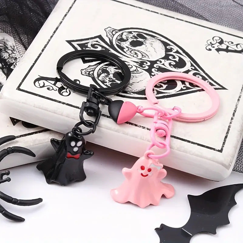Unique Bag Hanging Halloween Ghost Keychain Cute Couple Magnetic Ghost Pendant Lovers Ornaments Key Rings Key Decoration Bests Sale